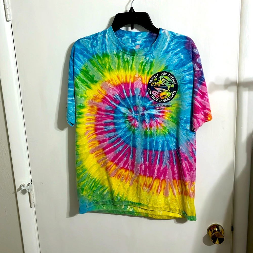 Tie Dye T-shirt, short sleeve spirit of the environment,